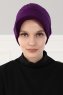 Sandra - Turbante De Algodón Púrpura - Ayse Turban