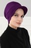 Sandra - Turbante De Algodón Púrpura - Ayse Turban