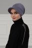 Sandra - Turbante De Algodón Gris - Ayse Turban