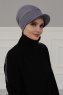 Sandra - Turbante De Algodón Gris - Ayse Turban