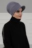 Sandra - Turbante De Algodón Gris - Ayse Turban