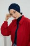 Ellie - Turbante De Algodón Azul Marino