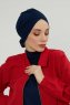 Ellie - Turbante De Algodón Azul Marino