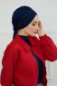 Ellie - Turbante De Algodón Azul Marino