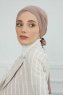 Ellie - Turbante De Algodón Taupe