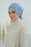 Ellie - Turbante De Algodón Sky Blue