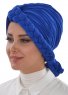 Theresa - Turbante Di Cotone Azul - Ayse Turban