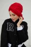 Theresa - Turbante Di Cotone Rojo - Ayse Turban