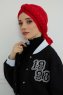 Theresa - Turbante Di Cotone Rojo - Ayse Turban