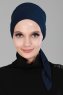 Felicia - Turbante De Algodón Azul Marino
