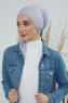 Felicia - Turbante De Algodón Gris Claro