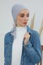 Felicia - Turbante De Algodón Gris Claro