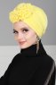 Kerstin - Turbante De Algodón Amarillo - Ayse Turban
