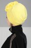 Kerstin - Turbante De Algodón Amarillo - Ayse Turban