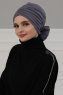 Kerstin - Turbante De Algodón Gris - Ayse Turban