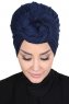 Sigrid - Hijab De Algodón Azul Marino - Ayse Turban