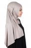 Sigrid - Hijab De Algodón Taupe - Ayse Turban