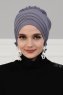 Monica - Turbante De Algodón Gris - Ayse Turban