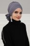 Monica - Turbante De Algodón Gris - Ayse Turban