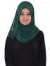 Evelina - Hijab Práctico Verde Oscuro - Ayse Turban
