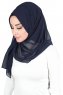 Joline - Hijab Chiffon Premium Azul Marino