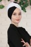 Fiona - Turbante De Algodón Blanco & Negro