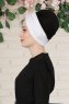 Fiona - Turbante De Algodón Blanco & Negro