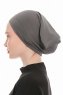 Emine - Hiyab Gris Oscuro Panuelo Gorro De Hijab