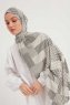 Nurgul - Hijab Estampada Gris Claro