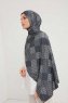 Nurgul - Hijab Estampada Azul Marino