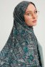 Gulya - Hijab Estampada Petrol Verde