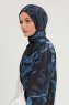 Ezmeray - Hijab Estampada Azul Marino