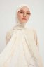 Fadime - Hijab Estampada Pearl White
