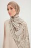 Fadime - Hijab Estampada Marrón Claro