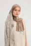 Fadime - Hijab Estampada Marrón Claro