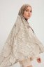 Fadime - Hijab Estampada Marrón Claro