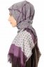 Alev - Hijab Estampado Púrpura