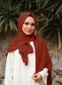 Alida - Hijab De Algodón Ladrillo Oscuro - Mirach