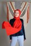 Alida - Hijab De Algodón Rojo - Mirach