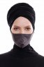 Asli - Hijab Sport Mascarilla Antracita / Cubierta De La Cara