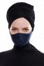 Asli - Hijab Sport Mascarilla Azul Marino / Cubierta De La Cara