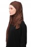 Asya - Hijab Práctico Viscosa Marrón