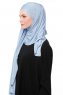 Asya - Hijab Práctico Viscosa Azul Claro