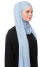 Asya - Hijab Práctico Viscosa Azul Claro
