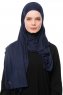 Asya - Hijab Práctico Viscosa Azul Marino