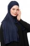 Asya - Hijab Práctico Viscosa Azul Marino