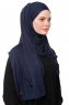 Asya - Hijab Práctico Viscosa Azul Marino