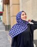 Atika - Hijab Estampado De Algodón Azul Marino - Mirach