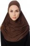 Ava - Hijab Al Amira Marrón One-Piece - Ecardin