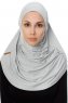 Ava - Hijab Al Amira Gris Claro One-Piece - Ecardin